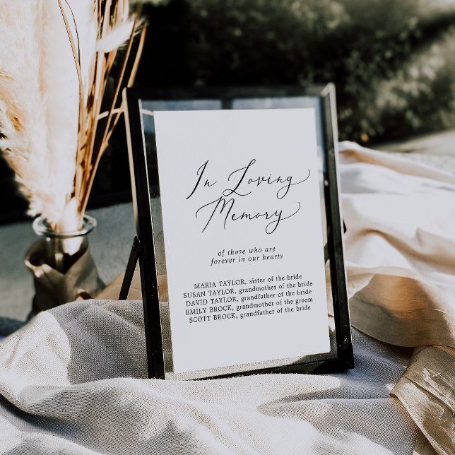 Delicate In Loving Memory Wedding Memorial Sign (Creator Uploaded)
