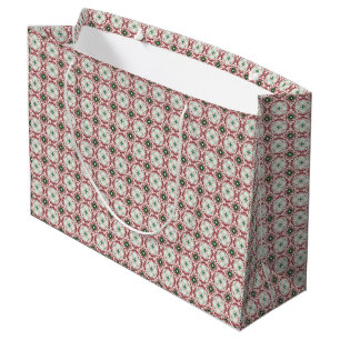 Delicate Intricate Funky Festive Christmas Pattern Large Gift Bag