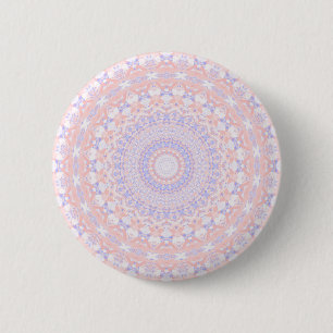 Delicate Intricate Pretty Pastel Abstract Mandala 6 Cm Round Badge