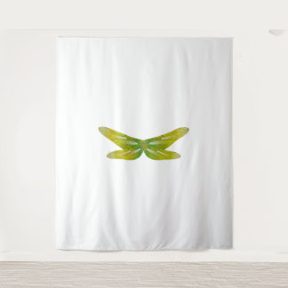 delicate iridescent emerald dragonfly wings tapestry