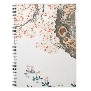 Delicate Japanese Cherry Blossom Tree Art Notebook