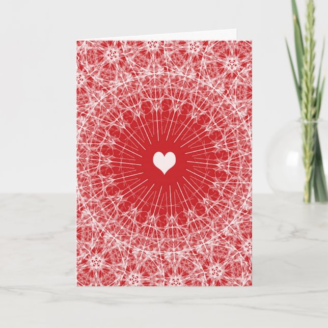 Delicate Kaleidoscopic Valentine Template (Front)