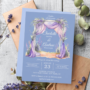 Delicate Lavender Floral Arch Wedding Invitation