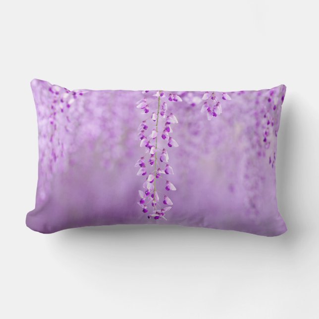Delicate Lavender flowers Lumbar Pillow (Front)