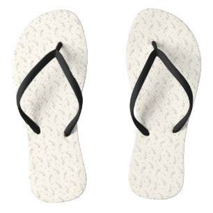 Delicate Lavender & Honeybee Botanical Outline Thongs