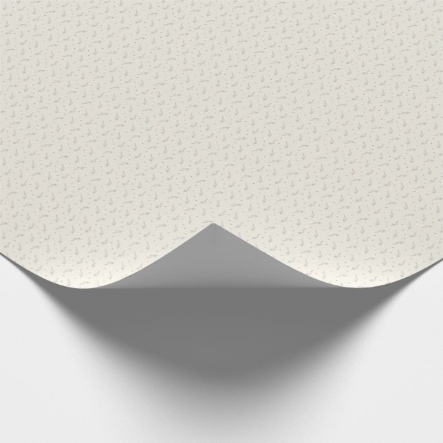 Delicate Lavender & Honeybee Botanical Outline Wrapping Paper (Corner)