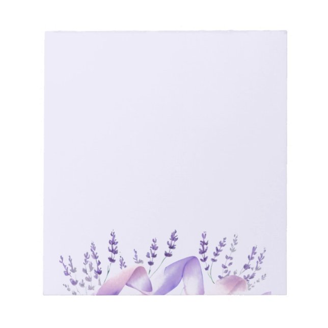 Delicate Lavender Stems Notepad (Front)