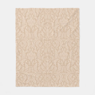 Delicate leaf fleece blanket