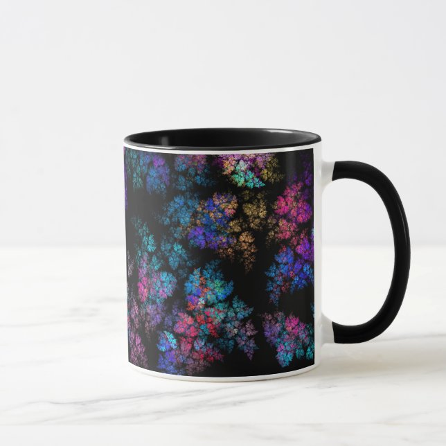 Delicate leaf ornaments - fractal mug (Right)