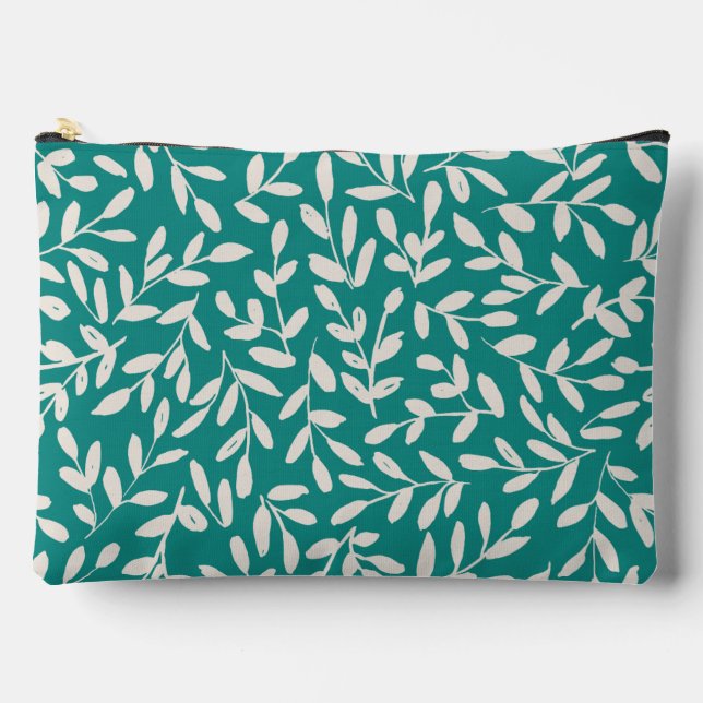 Delicate Leafy Branch Accessory Pouch (Front)