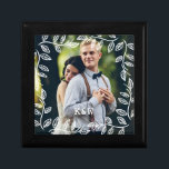 Delicate Leaves Frame Monogrammed Photo Gift Box<br><div class="desc">Beautiful personalised photo design perfect for mother's day,  as a wedding or anniversary gift,  graduation gift,  etc.</div>