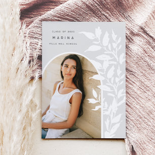 Delicate Leaves Photo Graduation Announcement
