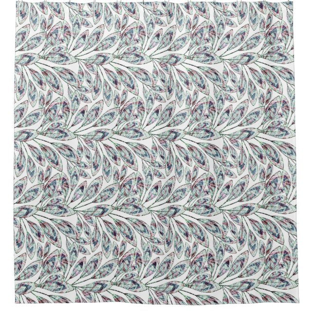 Delicate leaves . shower curtain (Front)