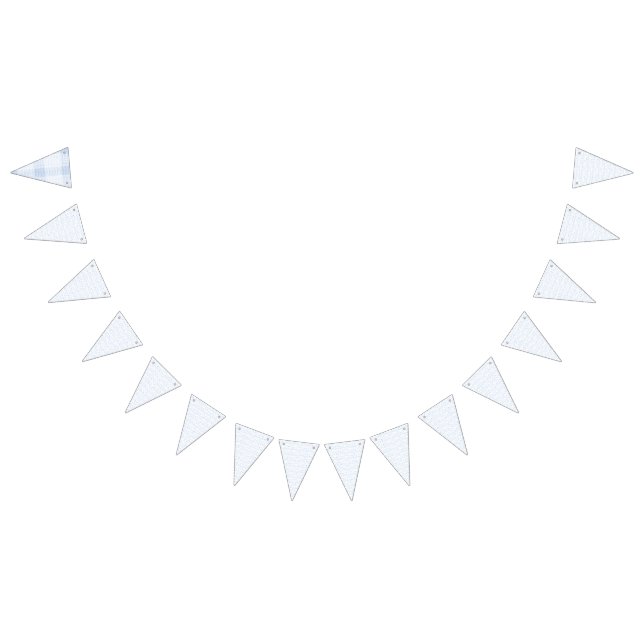 Delicate, light-blue patterned design repeating on bunting  (All)