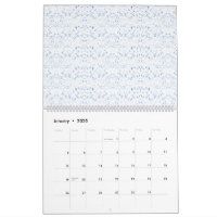 Delicate, light-blue patterned design repeating on