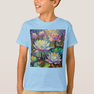 Delicate Lotus Flowers Blossoming in the Snow T-Shirt