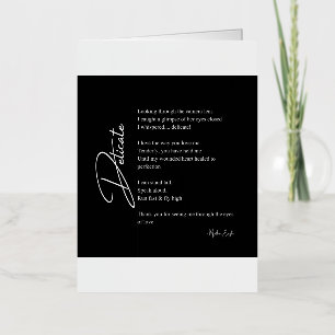 Delicate Love Poem Poetry  Foil Greeting Card