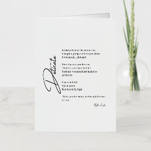 Delicate Love Poem Poetry Foil Greeting Card