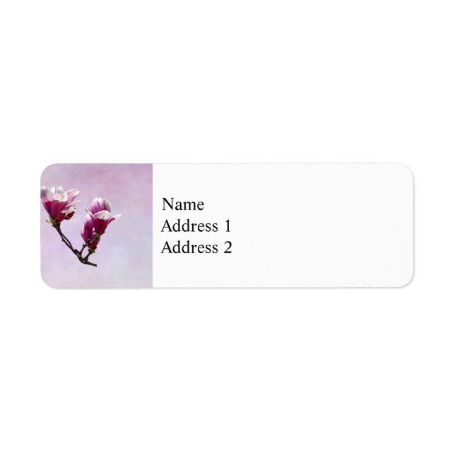 Delicate Magnolias Return Address Label (Front)