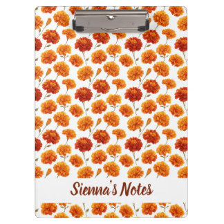 Delicate Mariold Pattern Name Clipboard