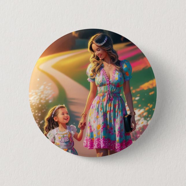 Delicate Memory 6 Cm Round Badge (Front)