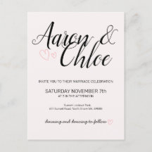 Delicate  Minimalist Calligraphy Wedding