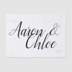 Delicate Minimalist Calligraphy Wedding Tissue Paper