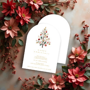 Delicate Minimalist Chic Winter Christmas Tree Invitation