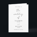 Delicate Minimalist Script Folded Wedding Program<br><div class="desc">Modern and elegant design printed Delicate Minimalist Script Folded Wedding Program that can be customised with your text. Please click the "Customise it" button and use our design tool to modify this template. Check out the Graphic Art Design store for other products that match this design!</div>