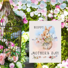Delicate Mother's Day Baby Bunny Floral Bouquet