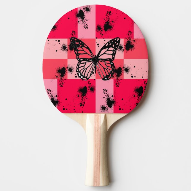 delicate nature aesthetic butterfly ping pong paddle (Front)