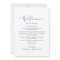 Delicate Navy Wedding Welcome Letter & Itinerary