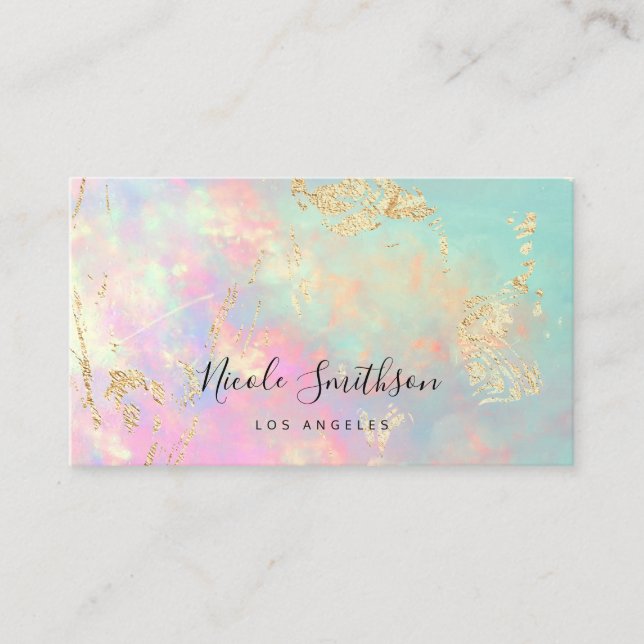delicate opal business card (Front)