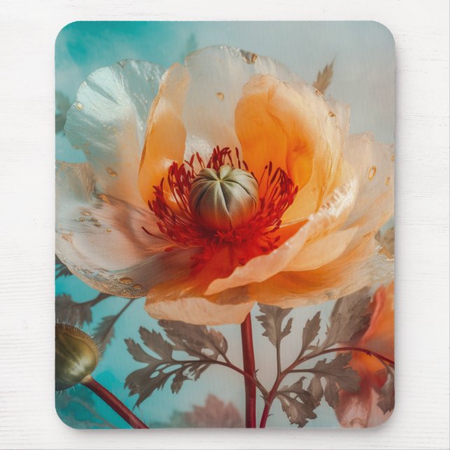 Delicate Orange Flower  Mouse Pad (Front)
