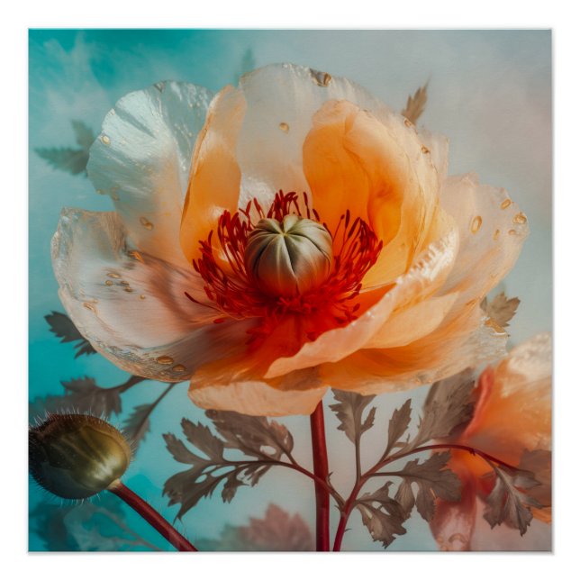 Delicate Orange Flower  Poster (Front)