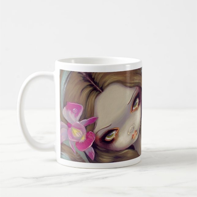 "Delicate Orchid Mermaid" Mug (Left)