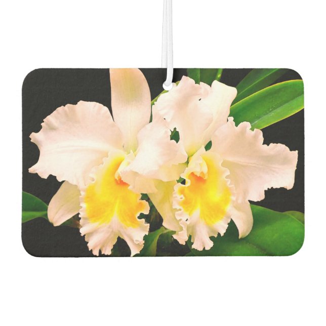 Delicate Orchids Car Air Freshener (Front)