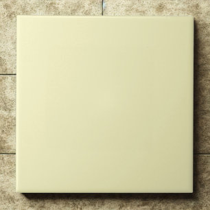 Delicate Pale Cream Yellow Bliss #f9f6c1 Ceramic Tile
