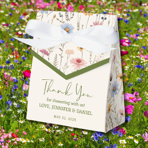 Delicate Pastel Boho Floral Baby Shower Favour Box