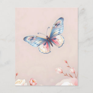 delicate pastel butterfly flyer