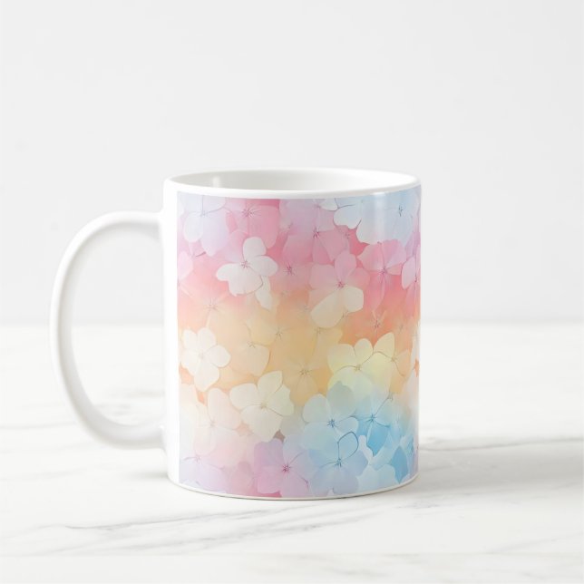 Delicate Pastel Flowers Spring Coffee Mug (Left)