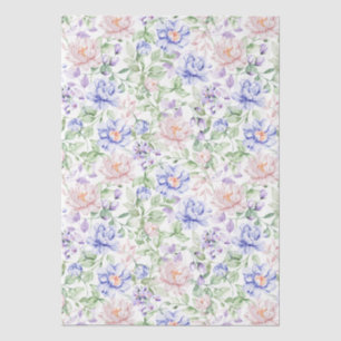 Delicate Pastel Spring Florals Decoupage Paper