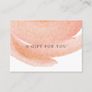 delicate peach floral gift certificate
