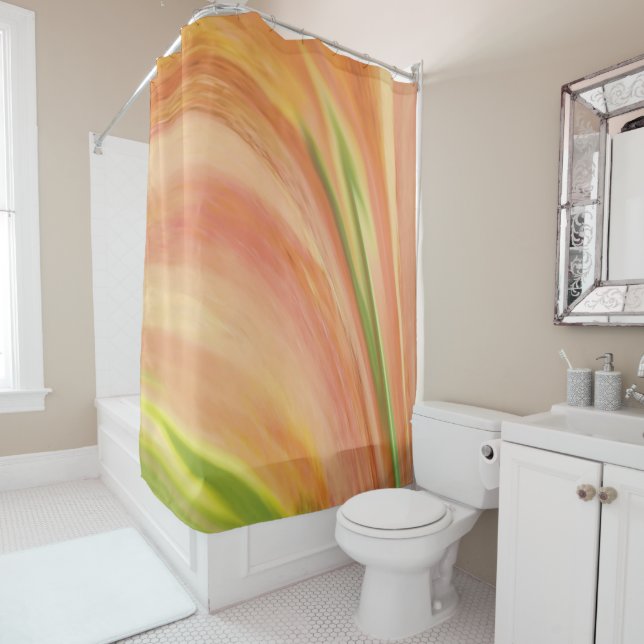 Delicate Peach Shower Curtain (In Situ)