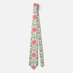 Delicate peonies tie