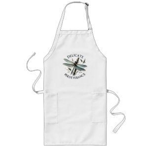 Delicate Perseverance - Artistic Dragonfly Long Apron