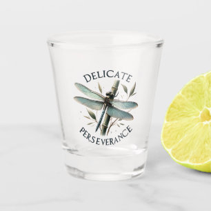 Delicate Perseverance - Artistic Dragonfly Shot Glass
