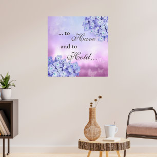 Delicate Petals: Blue Hydrangea Poster