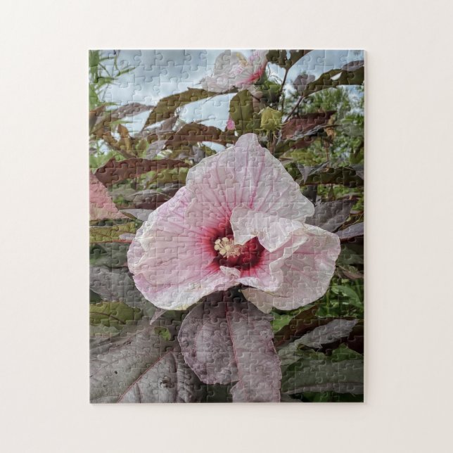 "Delicate petals" Hibiscus Flower  Jigsaw Puzzle (Vertical)