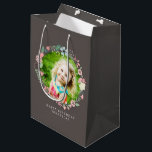 Delicate Photo Floral Frame Medium Gift Bag<br><div class="desc">Delicate and sweet floral wreath design.</div>